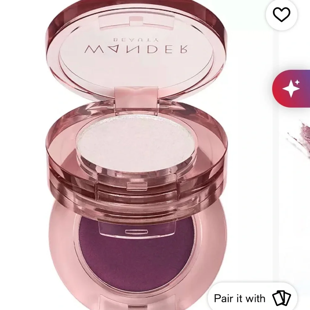 Beauty Purple Cream-to-Powder Eyeshadow Duo - White & Deep Purple wink/Bae nwt